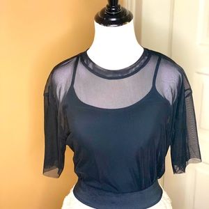 Black Sheer Top